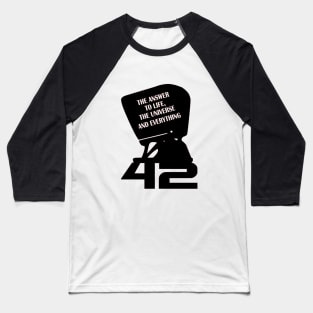 Deep Thought - Hitchhikers Guide to the Galaxy Baseball T-Shirt